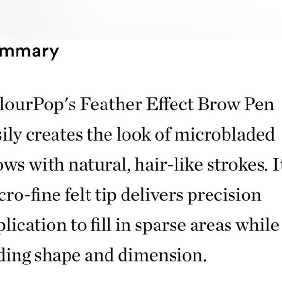 COLOURPOP Feather Effect Brow Pen - Ultra Fine Tip, Precise Definition - Picture 8 of 10